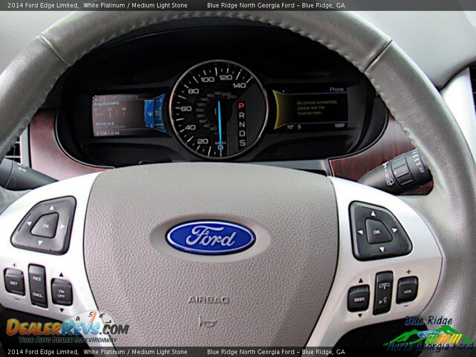 2014 Ford Edge Limited White Platinum / Medium Light Stone Photo #17