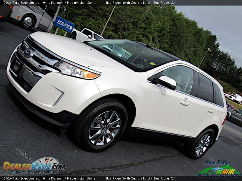 2014 Ford Edge Limited White Platinum / Medium Light Stone Photo #27