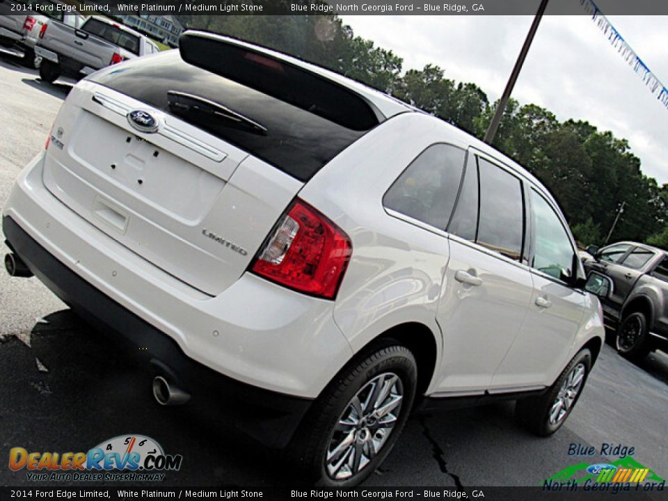 2014 Ford Edge Limited White Platinum / Medium Light Stone Photo #29