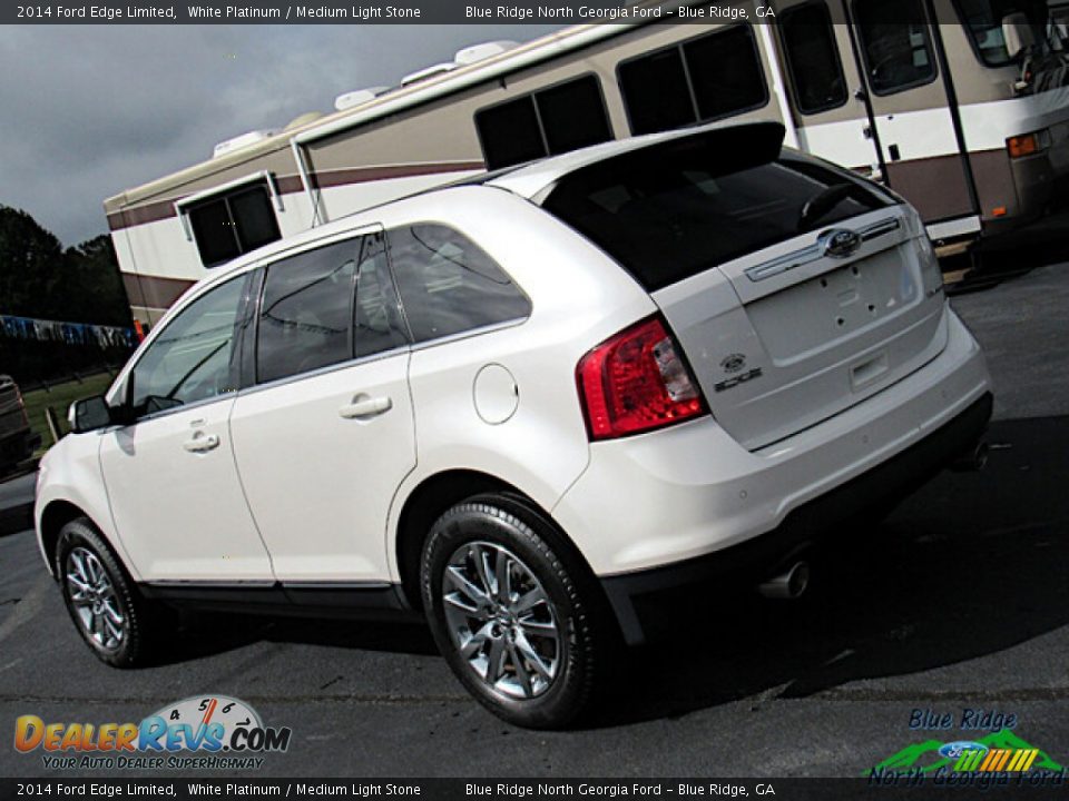 2014 Ford Edge Limited White Platinum / Medium Light Stone Photo #30