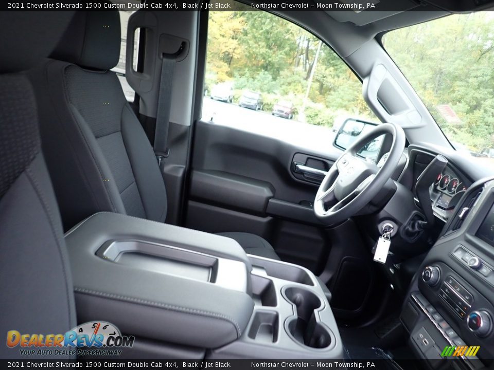2021 Chevrolet Silverado 1500 Custom Double Cab 4x4 Black / Jet Black Photo #10