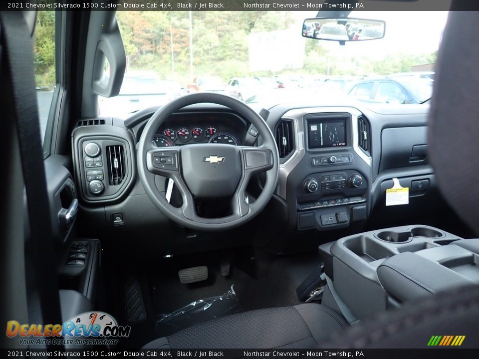 Dashboard of 2021 Chevrolet Silverado 1500 Custom Double Cab 4x4 Photo #14