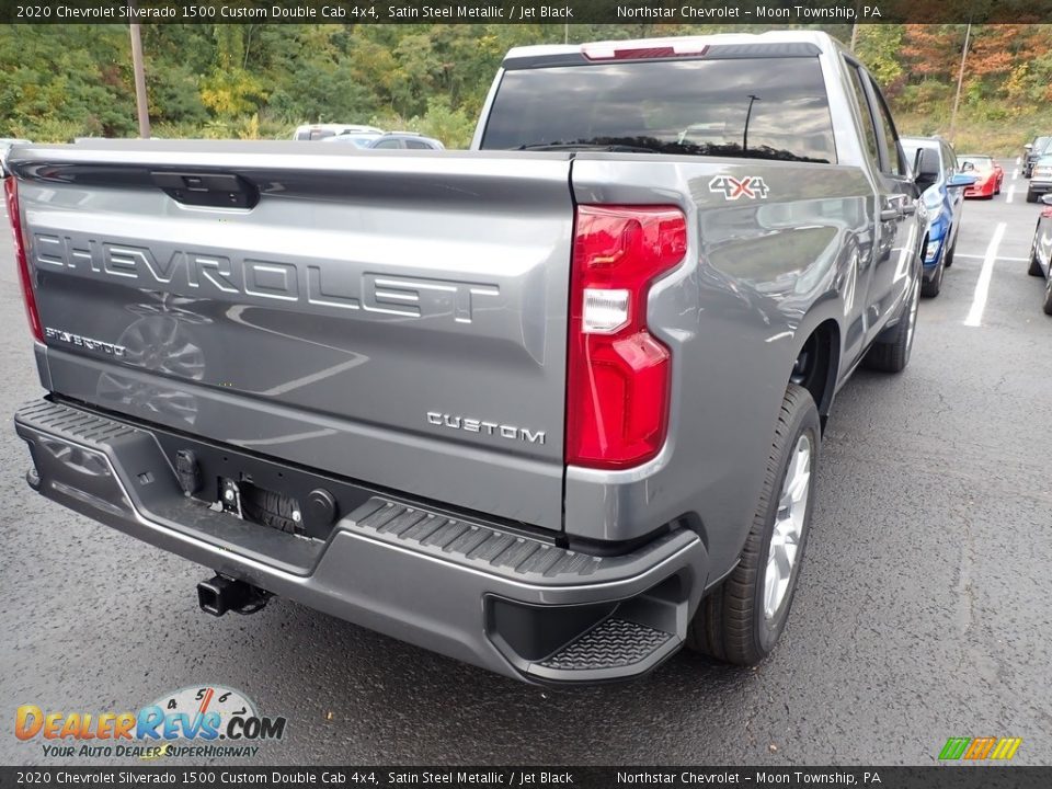 2020 Chevrolet Silverado 1500 Custom Double Cab 4x4 Satin Steel Metallic / Jet Black Photo #6