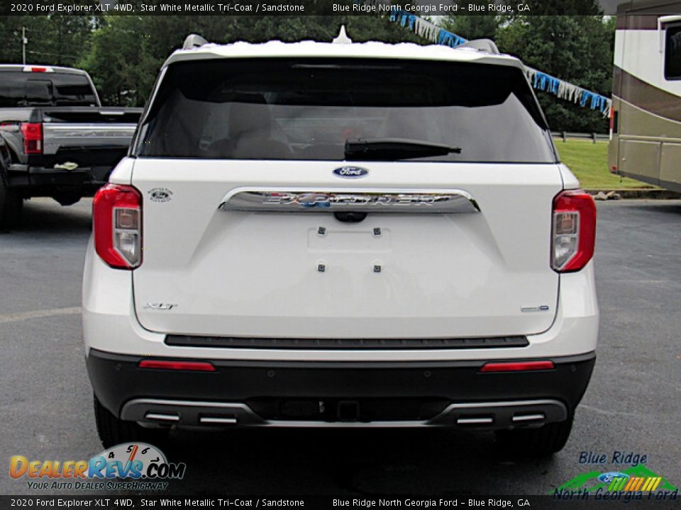 2020 Ford Explorer XLT 4WD Star White Metallic Tri-Coat / Sandstone Photo #4