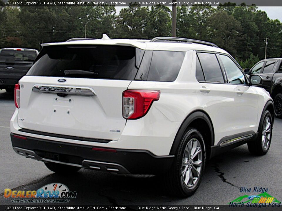 2020 Ford Explorer XLT 4WD Star White Metallic Tri-Coat / Sandstone Photo #5