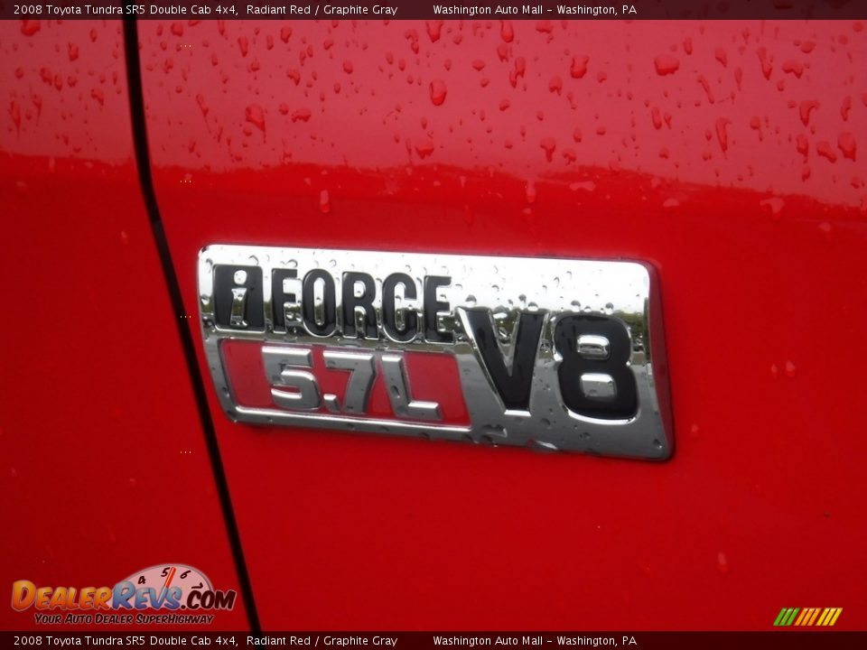 2008 Toyota Tundra SR5 Double Cab 4x4 Radiant Red / Graphite Gray Photo #9