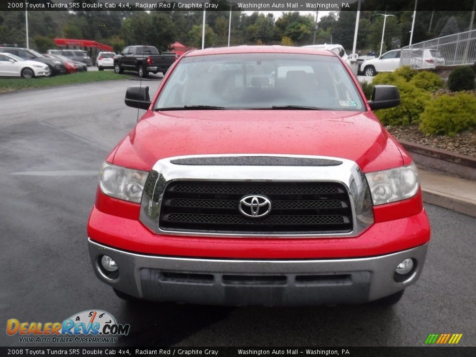 2008 Toyota Tundra SR5 Double Cab 4x4 Radiant Red / Graphite Gray Photo #11