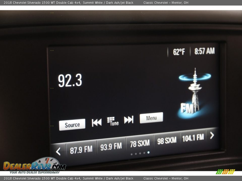 Audio System of 2018 Chevrolet Silverado 1500 WT Double Cab 4x4 Photo #9