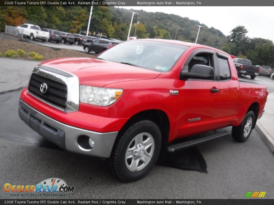 2008 Toyota Tundra SR5 Double Cab 4x4 Radiant Red / Graphite Gray Photo #12