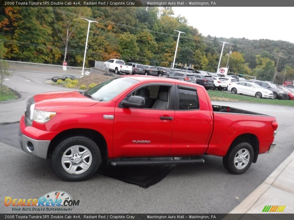 2008 Toyota Tundra SR5 Double Cab 4x4 Radiant Red / Graphite Gray Photo #13