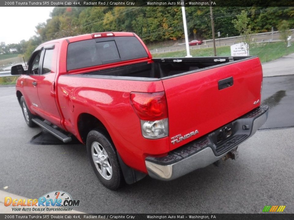 2008 Toyota Tundra SR5 Double Cab 4x4 Radiant Red / Graphite Gray Photo #14