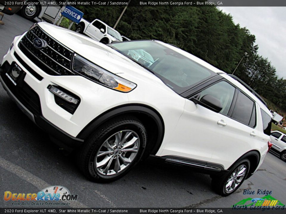 2020 Ford Explorer XLT 4WD Star White Metallic Tri-Coat / Sandstone Photo #29