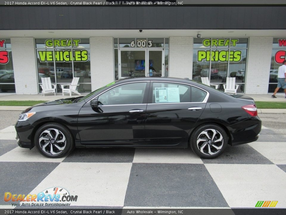 2017 Honda Accord EX-L V6 Sedan Crystal Black Pearl / Black Photo #1