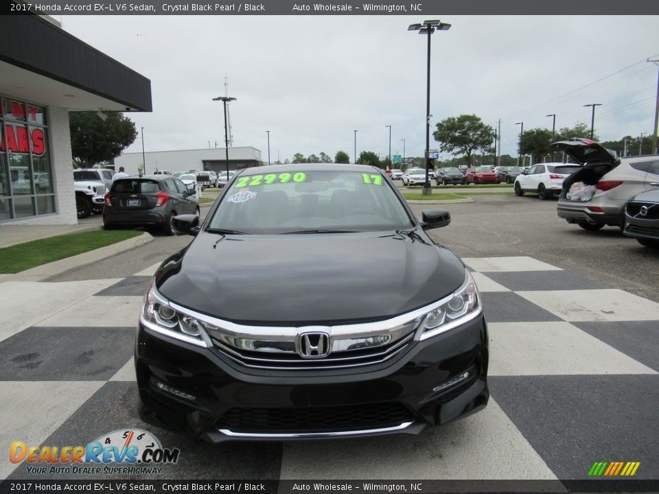 2017 Honda Accord EX-L V6 Sedan Crystal Black Pearl / Black Photo #2