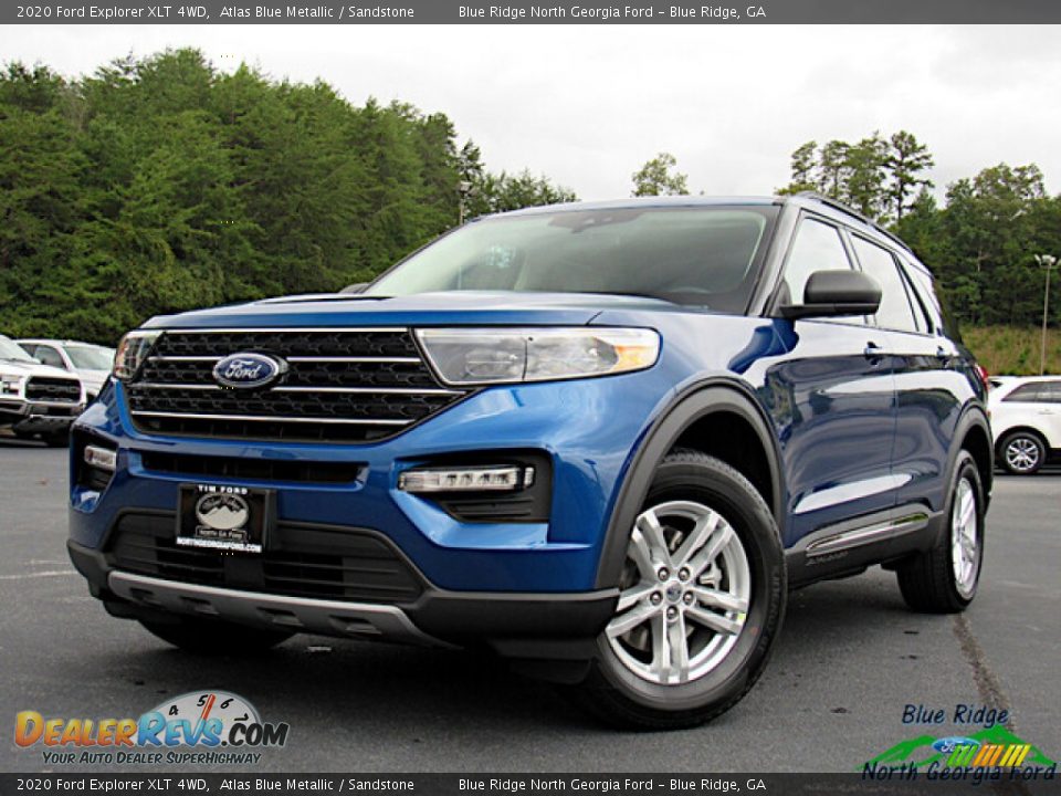 2020 Ford Explorer XLT 4WD Atlas Blue Metallic / Sandstone Photo #1