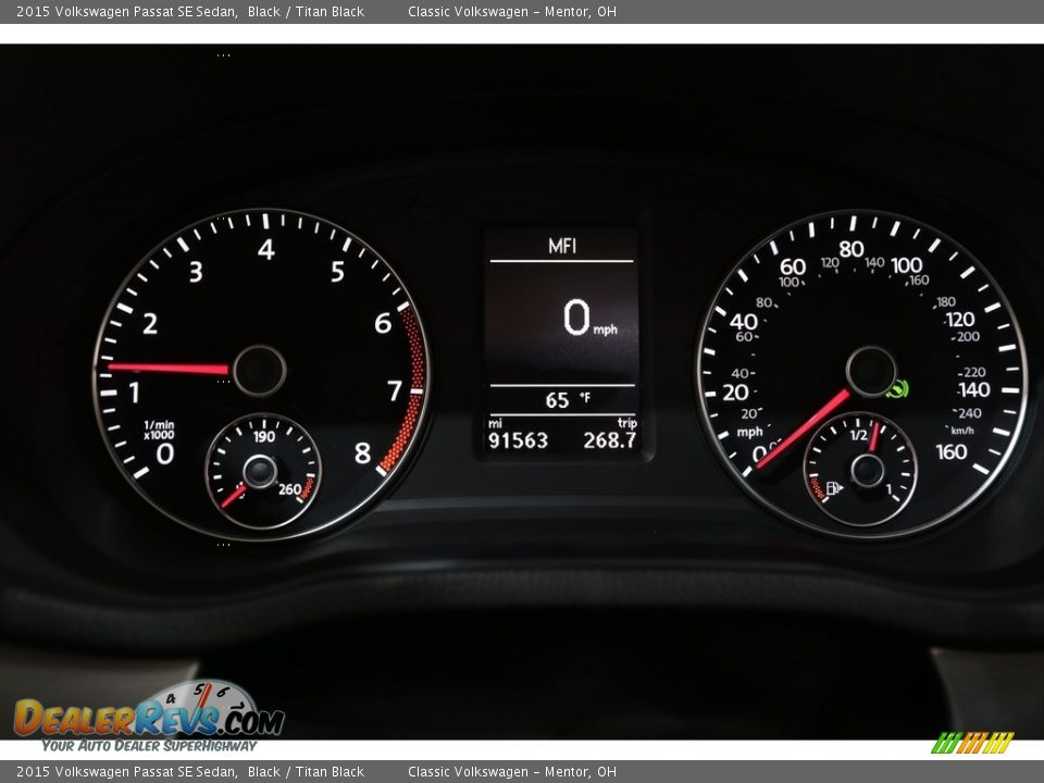 2015 Volkswagen Passat SE Sedan Gauges Photo #7