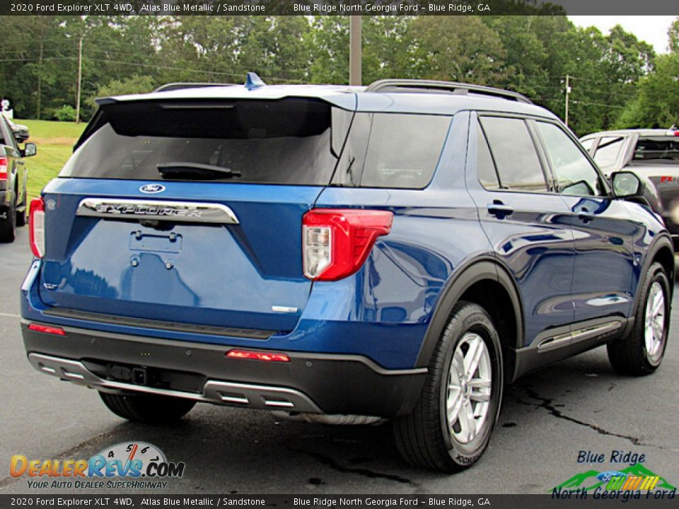 2020 Ford Explorer XLT 4WD Atlas Blue Metallic / Sandstone Photo #5