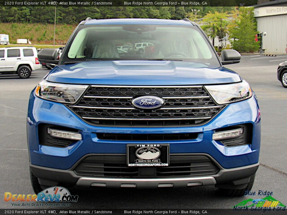 2020 Ford Explorer XLT 4WD Atlas Blue Metallic / Sandstone Photo #8