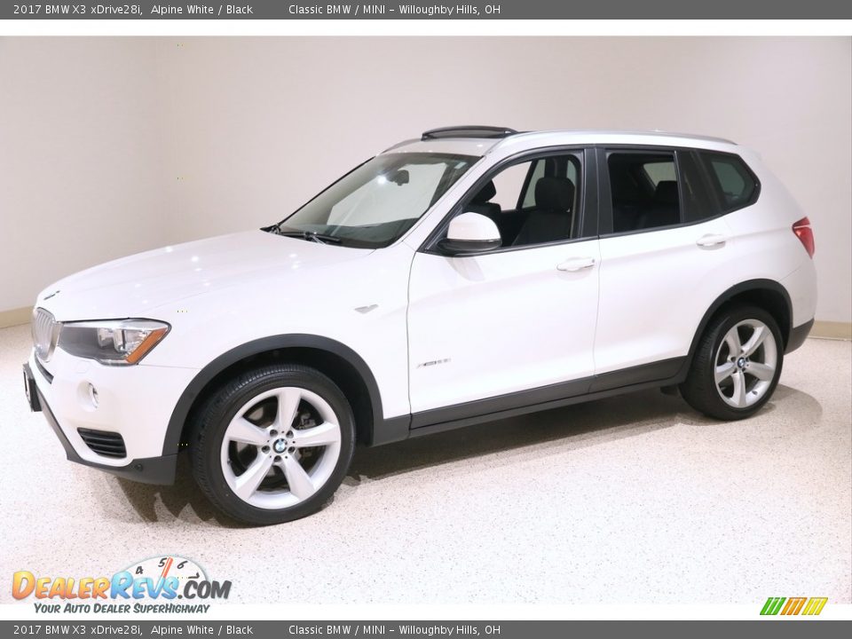 2017 BMW X3 xDrive28i Alpine White / Black Photo #3