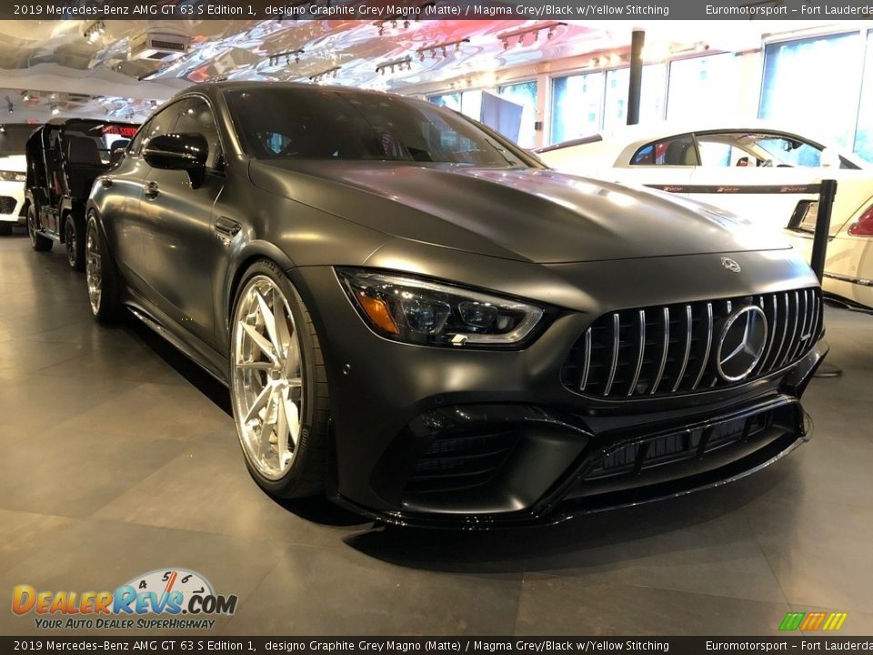 2019 Mercedes-Benz AMG GT 63 S Edition 1 designo Graphite Grey Magno (Matte) / Magma Grey/Black w/Yellow Stitching Photo #7