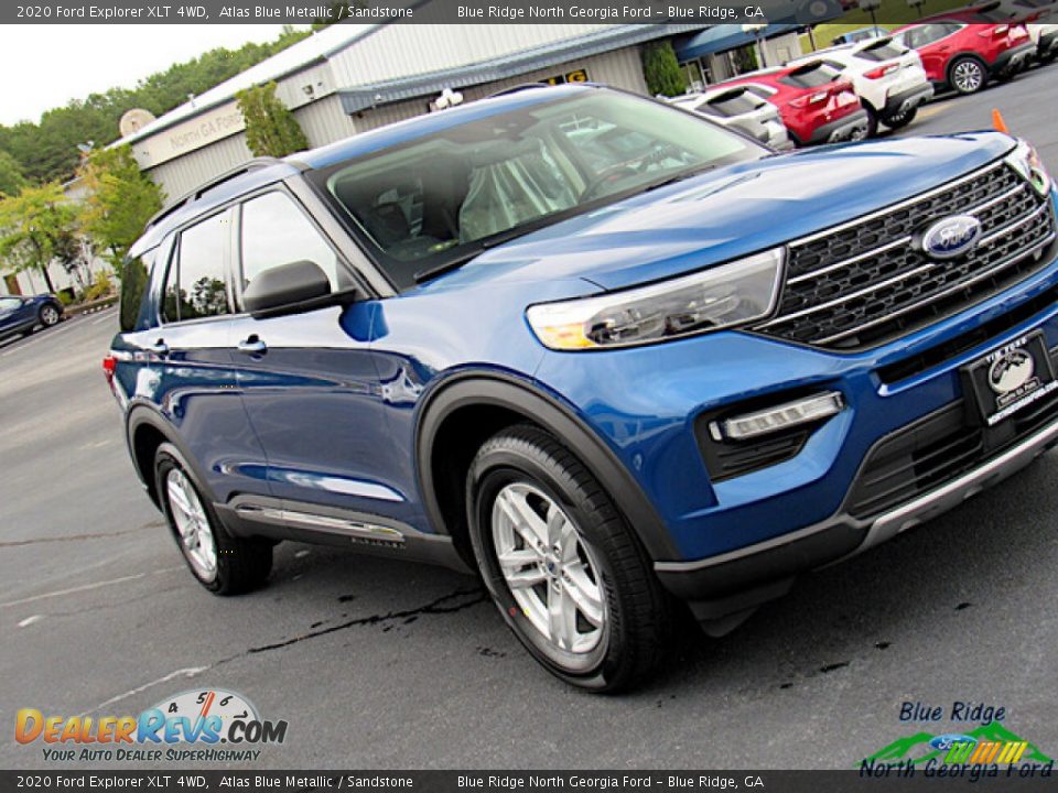 2020 Ford Explorer XLT 4WD Atlas Blue Metallic / Sandstone Photo #25