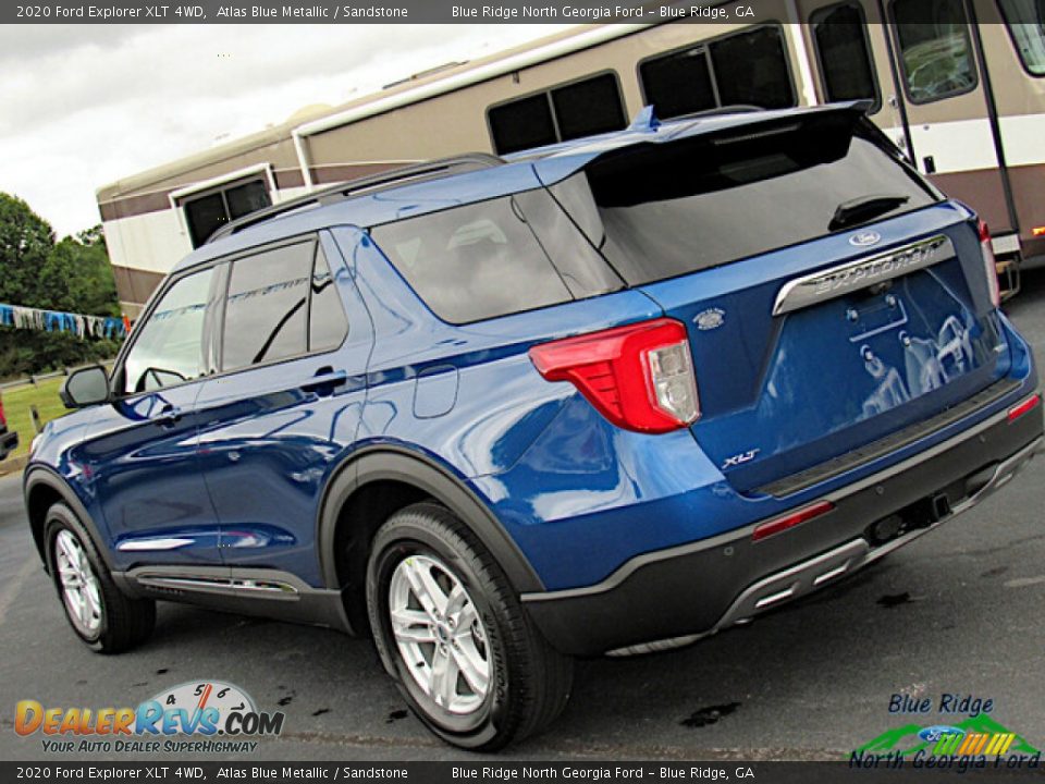 2020 Ford Explorer XLT 4WD Atlas Blue Metallic / Sandstone Photo #27