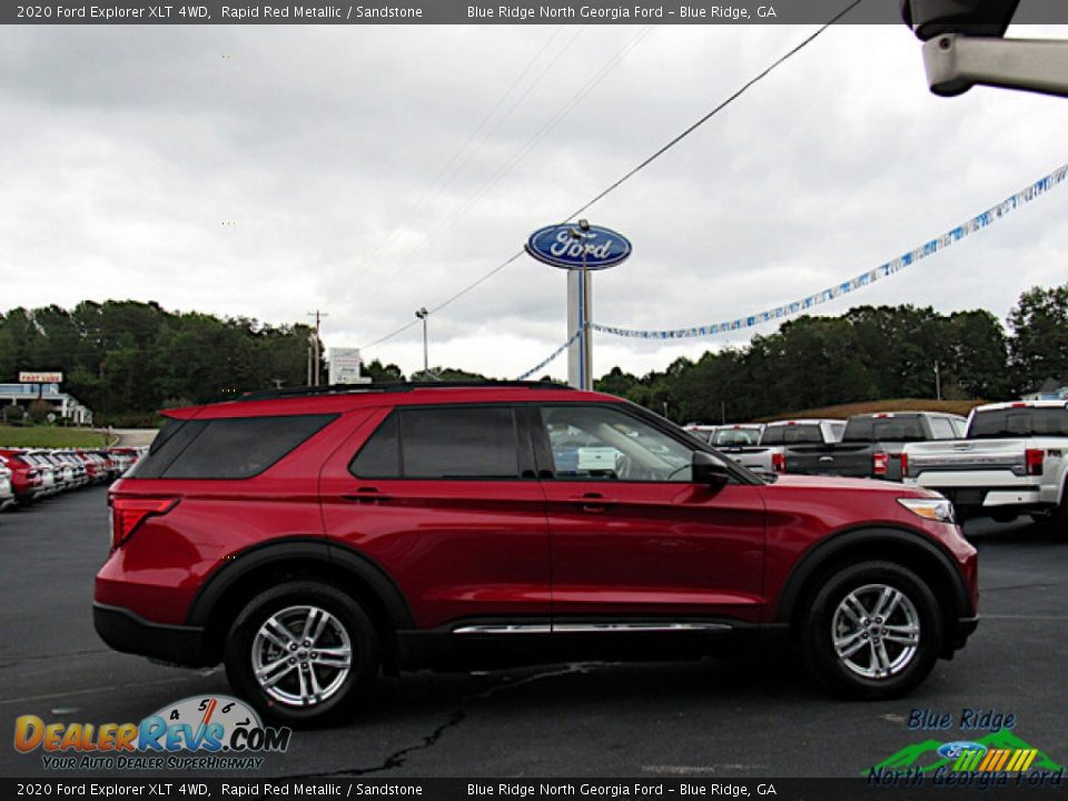 2020 Ford Explorer XLT 4WD Rapid Red Metallic / Sandstone Photo #6