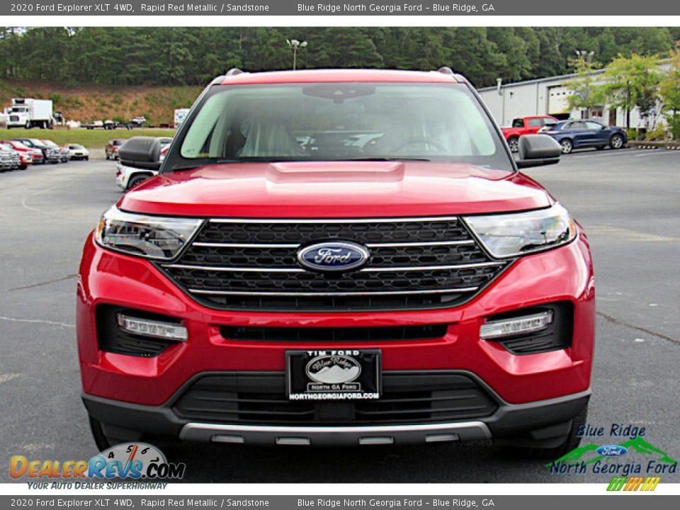 2020 Ford Explorer XLT 4WD Rapid Red Metallic / Sandstone Photo #8