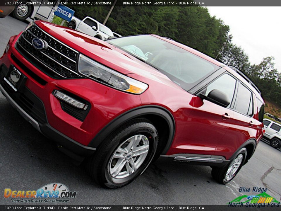 2020 Ford Explorer XLT 4WD Rapid Red Metallic / Sandstone Photo #27