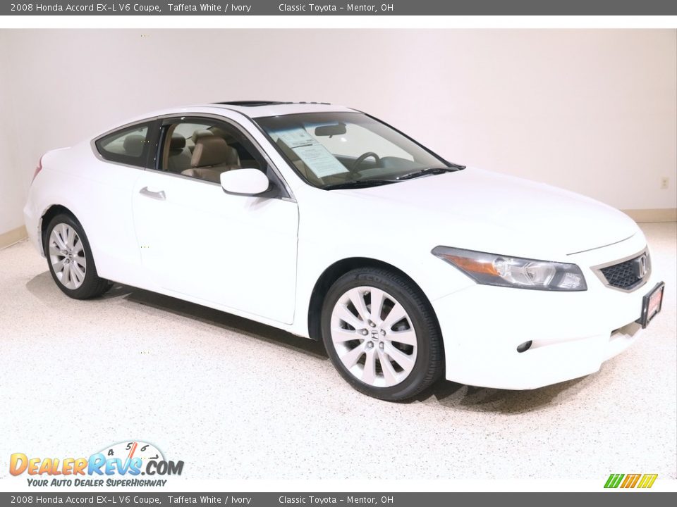 2008 Honda Accord EX-L V6 Coupe Taffeta White / Ivory Photo #1