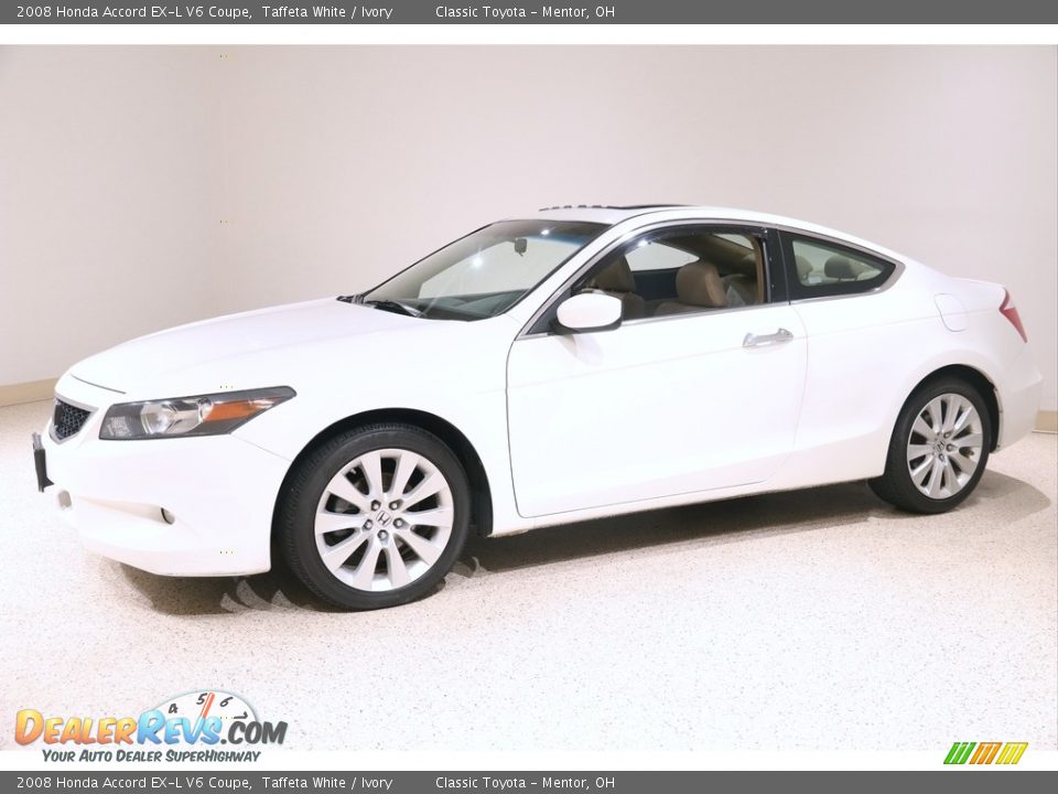 2008 Honda Accord EX-L V6 Coupe Taffeta White / Ivory Photo #3