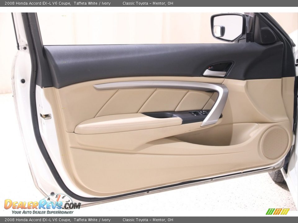 2008 Honda Accord EX-L V6 Coupe Taffeta White / Ivory Photo #4