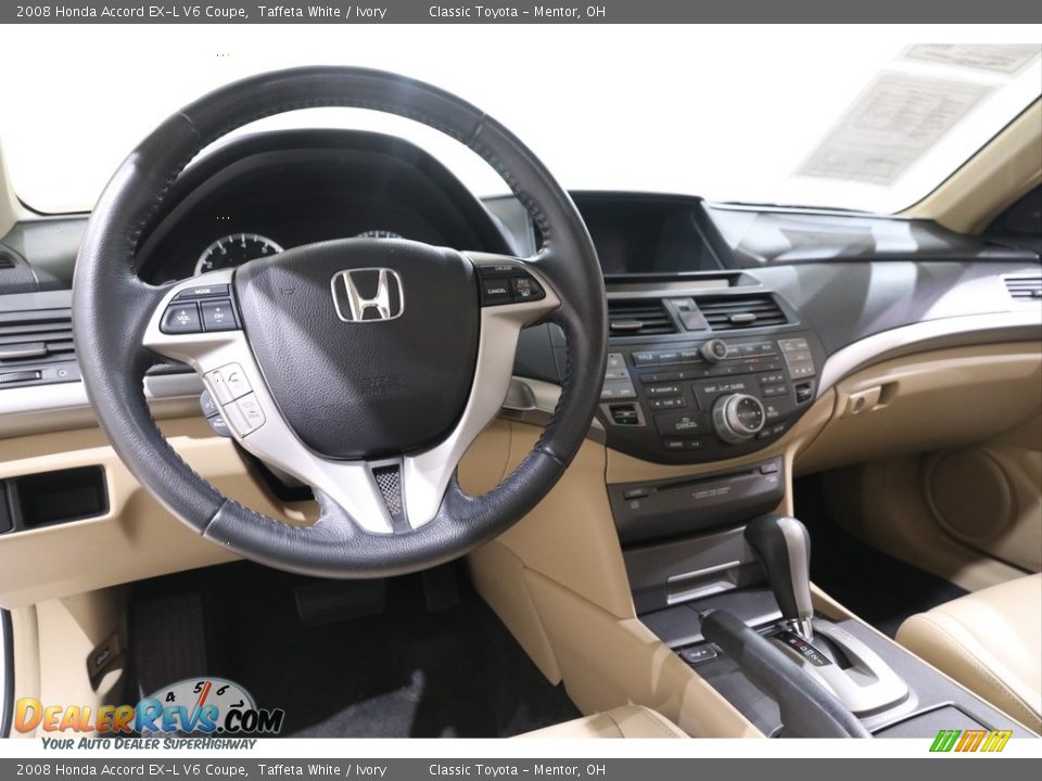 2008 Honda Accord EX-L V6 Coupe Taffeta White / Ivory Photo #6