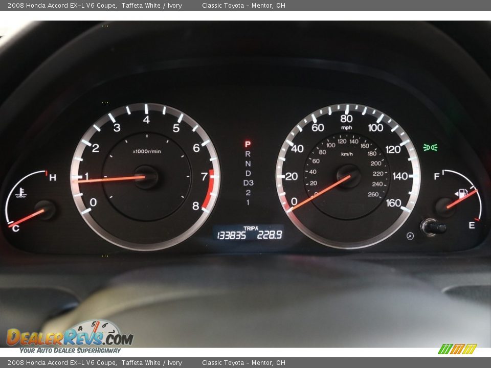 2008 Honda Accord EX-L V6 Coupe Taffeta White / Ivory Photo #8