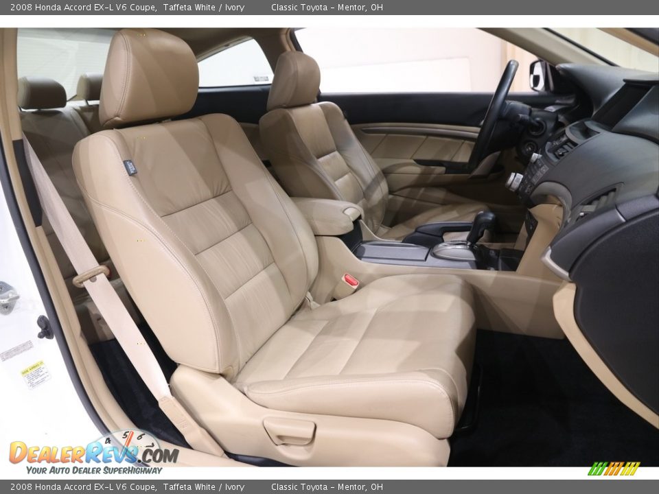 2008 Honda Accord EX-L V6 Coupe Taffeta White / Ivory Photo #17