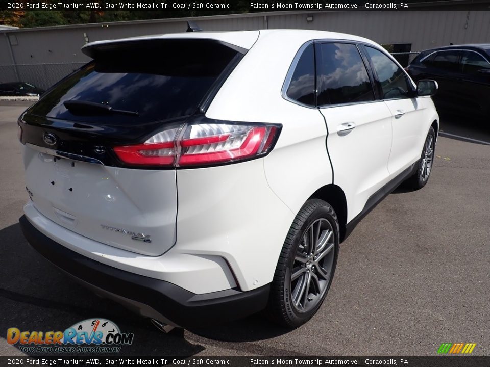 2020 Ford Edge Titanium AWD Star White Metallic Tri-Coat / Soft Ceramic Photo #2