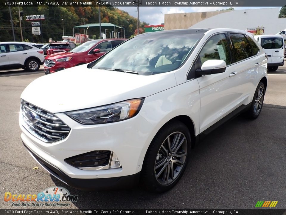 2020 Ford Edge Titanium AWD Star White Metallic Tri-Coat / Soft Ceramic Photo #5