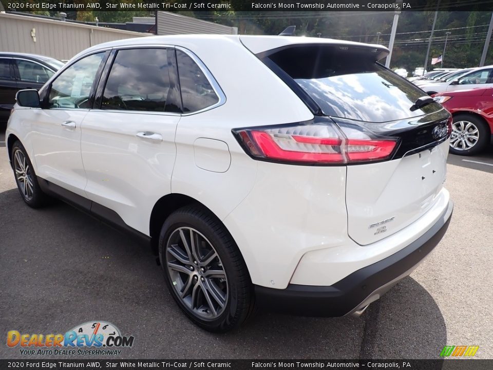 2020 Ford Edge Titanium AWD Star White Metallic Tri-Coat / Soft Ceramic Photo #6