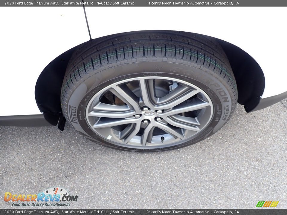 2020 Ford Edge Titanium AWD Star White Metallic Tri-Coat / Soft Ceramic Photo #7
