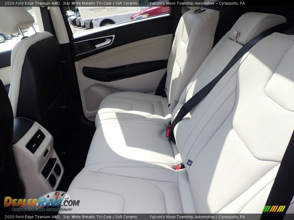 2020 Ford Edge Titanium AWD Star White Metallic Tri-Coat / Soft Ceramic Photo #8
