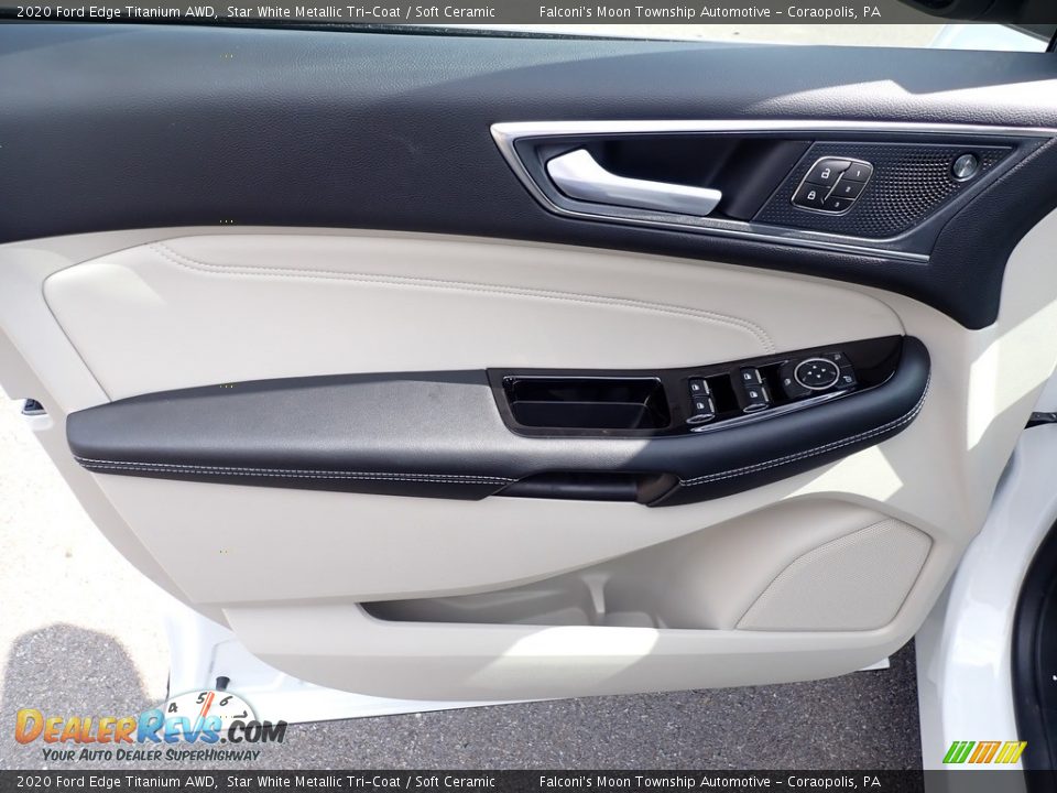 2020 Ford Edge Titanium AWD Star White Metallic Tri-Coat / Soft Ceramic Photo #11