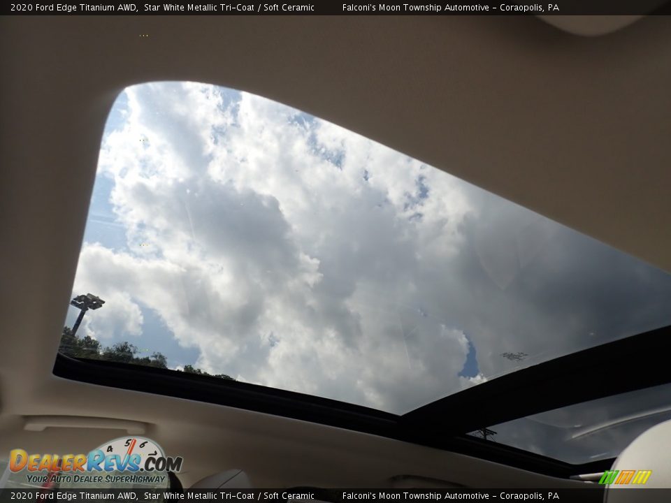 2020 Ford Edge Titanium AWD Star White Metallic Tri-Coat / Soft Ceramic Photo #13