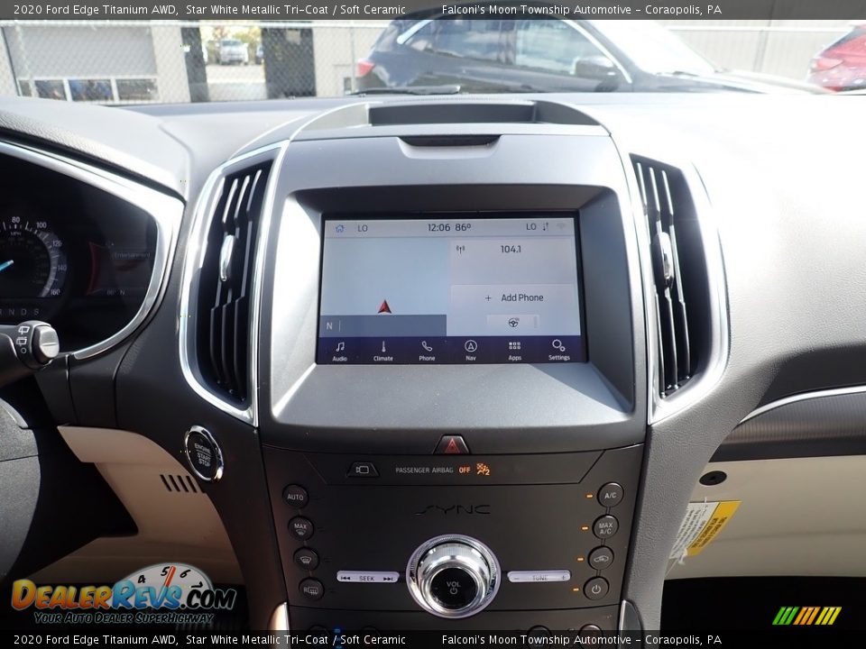 2020 Ford Edge Titanium AWD Star White Metallic Tri-Coat / Soft Ceramic Photo #14
