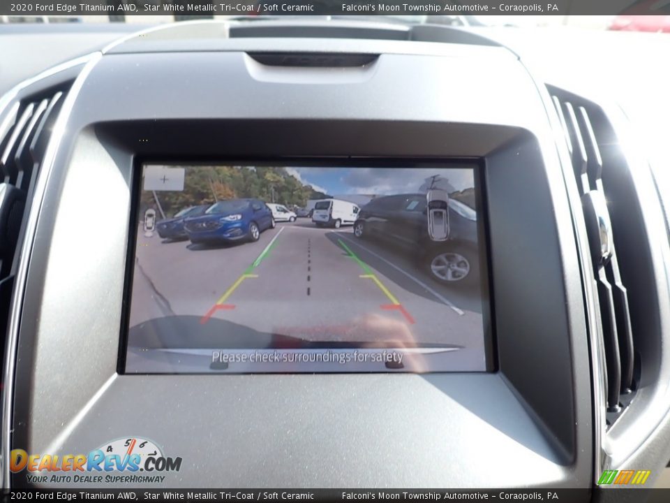 2020 Ford Edge Titanium AWD Star White Metallic Tri-Coat / Soft Ceramic Photo #15