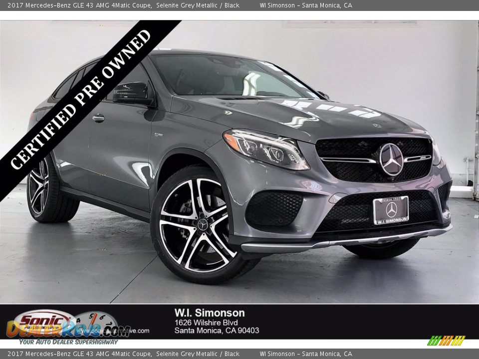 2017 Mercedes-Benz GLE 43 AMG 4Matic Coupe Selenite Grey Metallic / Black Photo #1