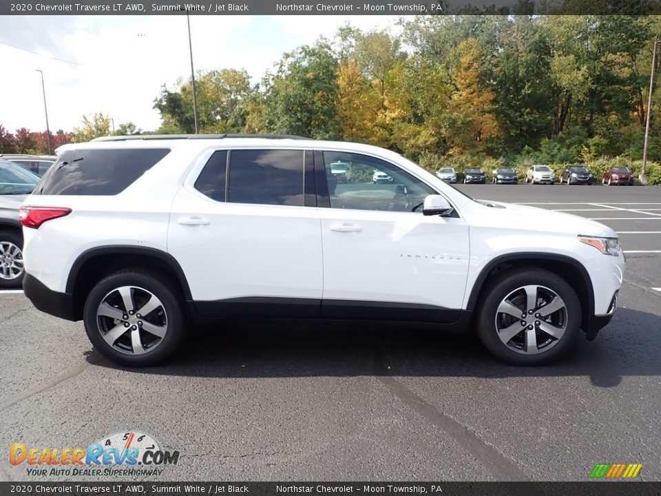 2020 Chevrolet Traverse LT AWD Summit White / Jet Black Photo #6