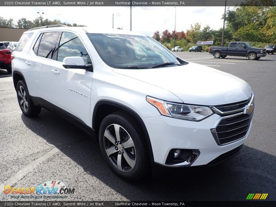 2020 Chevrolet Traverse LT AWD Summit White / Jet Black Photo #7