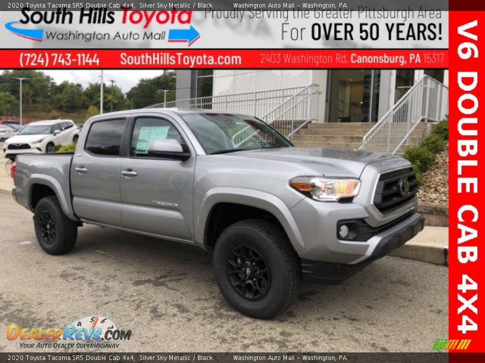 2020 Toyota Tacoma SR5 Double Cab 4x4 Silver Sky Metallic / Black Photo #1