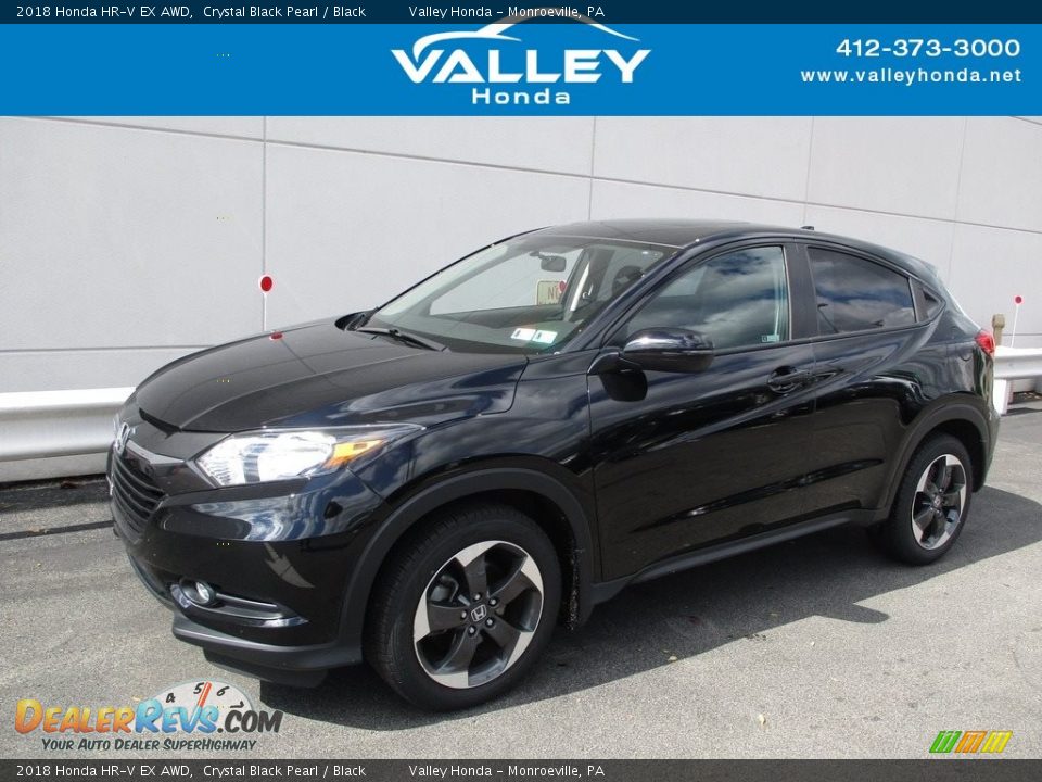2018 Honda HR-V EX AWD Crystal Black Pearl / Black Photo #1