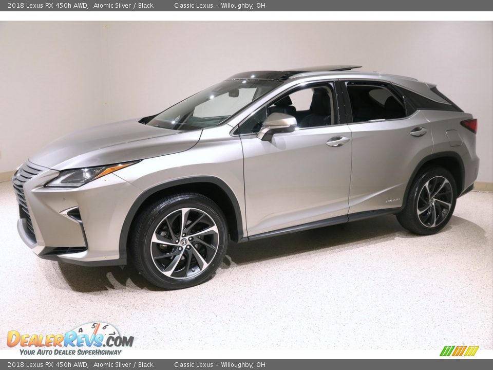 2018 Lexus RX 450h AWD Atomic Silver / Black Photo #3